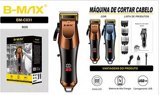 ￼Máquina De Cortar Cabelo Cortador Barbeador Aparador Profissional Acabamento Barba 8 Peças Elétrico