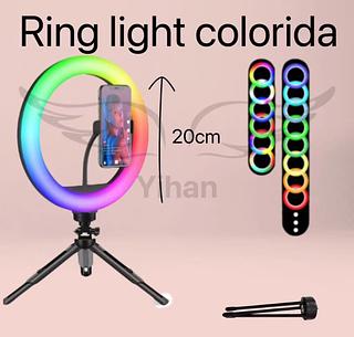 ring hight RGB 8polega 20cm com suporte celula