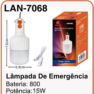 ￼Lâmpada LED USB Recarregável 15w Portátil Para Acampamento/Decoração Da Casa