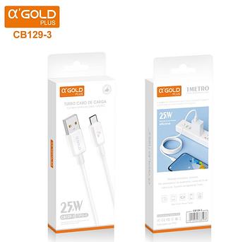 Cabo Dados Carga Rápida 25W Para Type-c–Agold