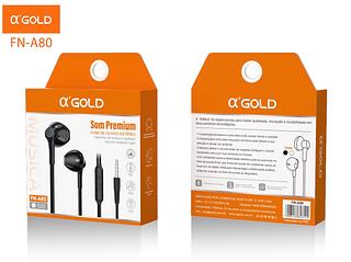 Fone de Ouvido com Fio e Borracha Entrada 3.5mm Microfone Integrado e Botão de pausa