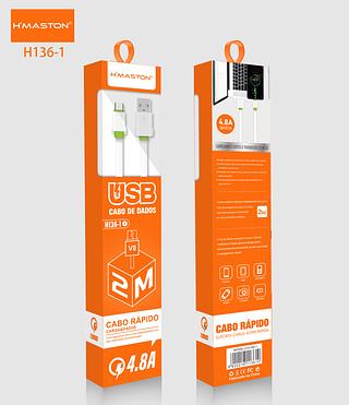 Cabo Dados Carga Rápida Para Iphone 4.8A 2M—Hmaston