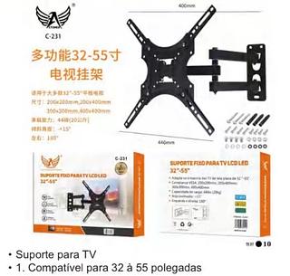 Suporte Tri Articulado Para Tvs De ''32-55'' Ate 20kg