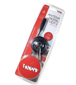 Antena tv Digital Hd 3.5dbi Interna Externa Com Cabo 5m Al-3003