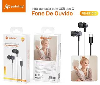 Fone De Ouvido In-ear Tipo C Com Microfone Pei-ep101c