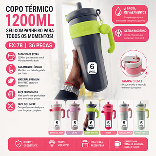 Nova 2025 de alto valor grande capacidade aço inoxidável 316 com alça 1200ml com marca stanley