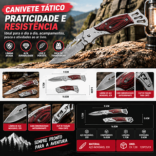 Faca pequena aço inox canivete—BMAX