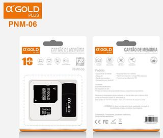 ￼Cartão de Memória Micro Sd 128Gb Original com Adaptador Sd para Celular Notebook Filmadora-AGOLD