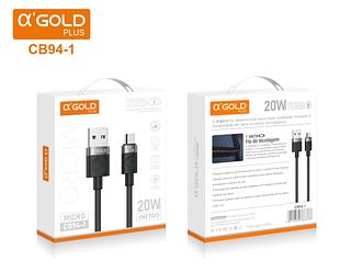 Original Cabo carregamento Turbo 20W USB - V8 Fast Data 1M