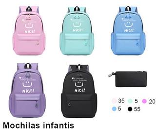 ￼Mochila Escolar De Grande Capacidade Para Mulheres Estudantes Nylon impermeável com estojo