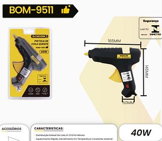 PISOLA DE COLA QUENTE 40W BIVOLTE 110-220V