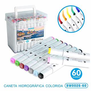 Canetinha com ponta Dupla para desenho 60cores