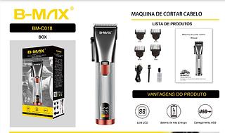 ￼Máquina De Cortar Cabelo Cortador Barbeador Aparador Profissional Acabamento Barba 8 Peças Elétrico