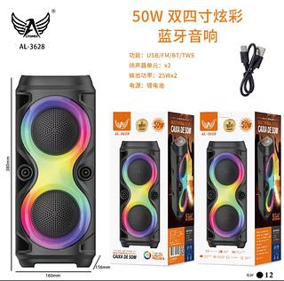 caxia de som com funcao de radio usb/blurtooth/Fm/led