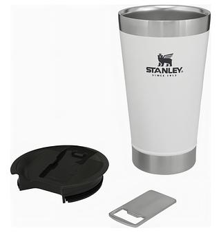 Copo Térmico Stanley Classic Com Tampa E Abridor 473ml—Branco