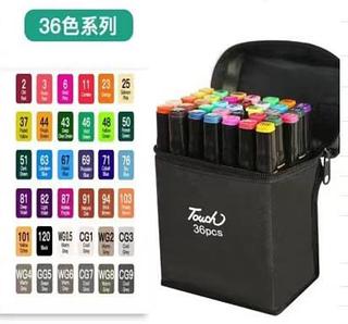 Caneta Colorida Ponta Dupla Conjunto Estojo Escolar Marcador 36pc