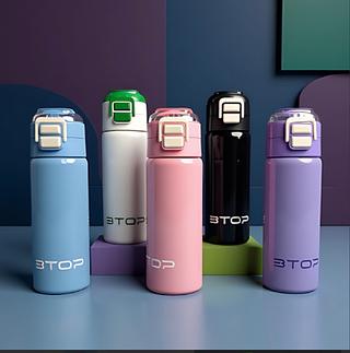 Copo térmico de 500ml com tampa de policarbonato à prova de quedas, ideal para bebidas quentes e frias（bm-p1997）