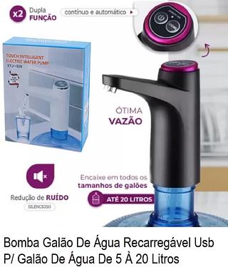 Bebedouro Bomba Elétrica Garrafão Galão Água Recarregável