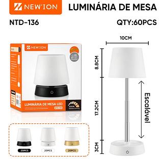 ￼Abajur Recarregável Retrátil Em Aço LED Quente Ajustável USB para Quarto/Escritorio/Sala
