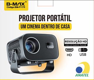 ￼Projetor T15 Pro Portátil 4K com Android 11 Wi-Fi Bluetooth HDMI e Imagem HD para Filmes e Jogos
