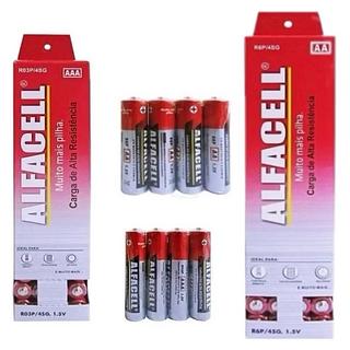 Pilha Pequena aaa 3a R6p4sg 1,5v Alfacell Cx. 60 Un. Original