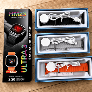 HM23 Ultra3 Relógio Inteligente 2025 – Tela de 2.2 Polegadas (49mm) com Bússola Integrada