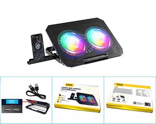 Suporte Cooler Para Notebook Com Suporte de Celular Base Led Refrigerada Ventilação Silenciosa B-max BM765