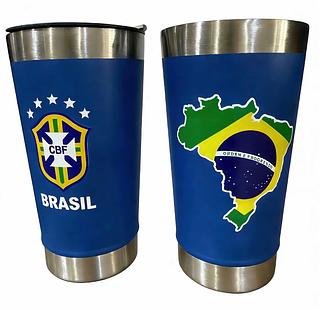 Copo Térmico Brasil 473ml—Cor AZUL