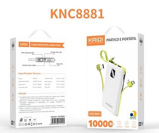 Power Bank Kaidi Knc8881 10000mah Portátil E Prático