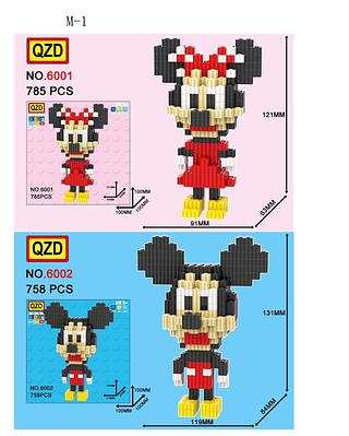 MINNIE BLOCOS DE MONTAR COM 785PEÇAS.BLOCOS DE CONSTRUÇÃO