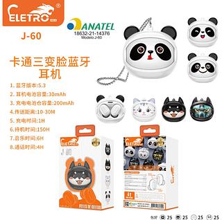 ￼Fone De Ouvido Sem Fio Bluetooth 5.3 Infantil Com Cordão J-60