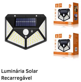 Luminaria De Led Energia Solar Externa Prova D'água Sensor 100led
