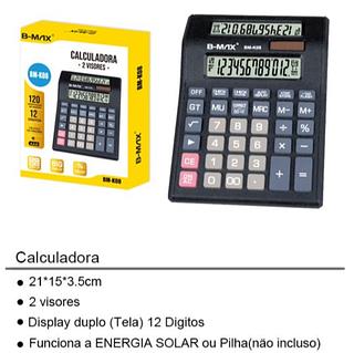 ￼Calculadora Alfacell 12 Dígitos Com Tecla 2 Visor