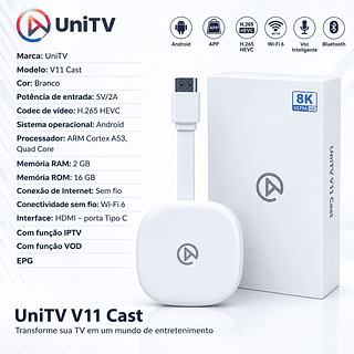 V11 8K—Aparelho Uni tv-v10/v11 - Pronta Entrega - Modelo 2025