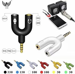 Adaptador Splitter Headset Fone Microfone P2 X P3 Áudio