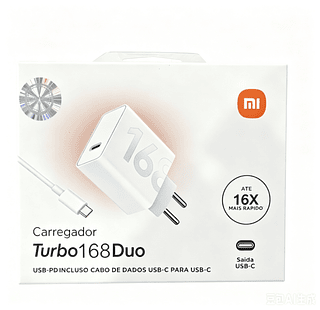 Carregador turbo power saída C pra tipo-c Xiao mi 168W