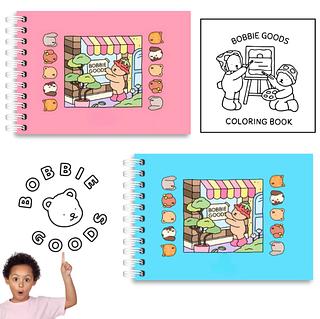 Livro Colorir Bobbie Goods Capa Dura 50 Páginas De Desenhos Folha A5 Boobie Goods