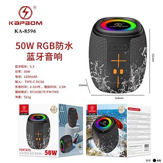 CAXIA DE SOM BLUETOOTH PROVA DAGUA 50W RGB