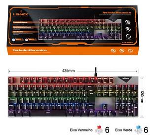 Teclado Mecânico Blue Switch Rgb Usb Pc Ps4 Xbox