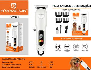 Máquina de Tosar Animais Profissional Recarregável