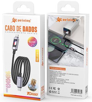Cabo de Carregamento Premium turbo 60W Tipo-C para Tipo-C—Super Rapido