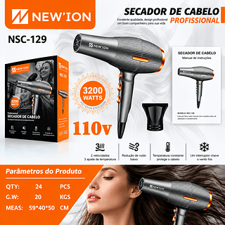 Secador De Cabelos 110v Profissional 3200Watts Potente top