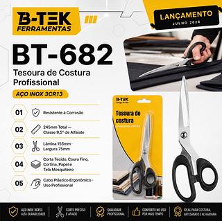 Tesoura Inox de Alta Qualidade Para Uso Geral 24 cm