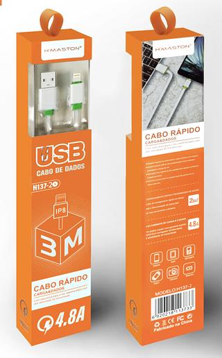 Cabo Dados Carga Rápida 4.8a Para iphone hmaston 3m