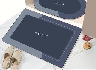 Tapete Banheiro Antiderrapante Absorvente de Secagem Rápida entregar — retângulo