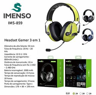 FONE DE OUVIDO 3 EM 1 GAMER SEM FIO—IMENSO ORIGINAL