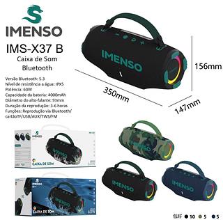 Boombox Caixa de Som Imenso Bluetooth 60W Extra Bass TWS