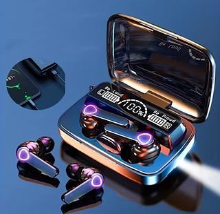 ￼Fone De Ouvido Sem Fio M19 Com Visor Digital LED Em Compatível Fones Microfone Para Sistema Android IOS Windows