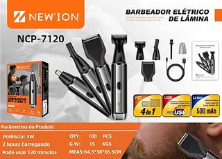 4IN1 Barbeador Elétrico Recarregável Para Barba Nasal Cabelo Earlock Trimmer Sobrancelha Navalha