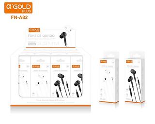 Fone de Ouvido com Fio e Borracha Entrada 3.5mm Microfone Integrado e Botão de pausa